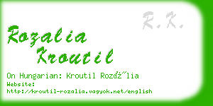 rozalia kroutil business card